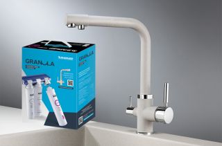 Смеситель для кухни Granula 2015 Базальт+АКС-002  Базальт